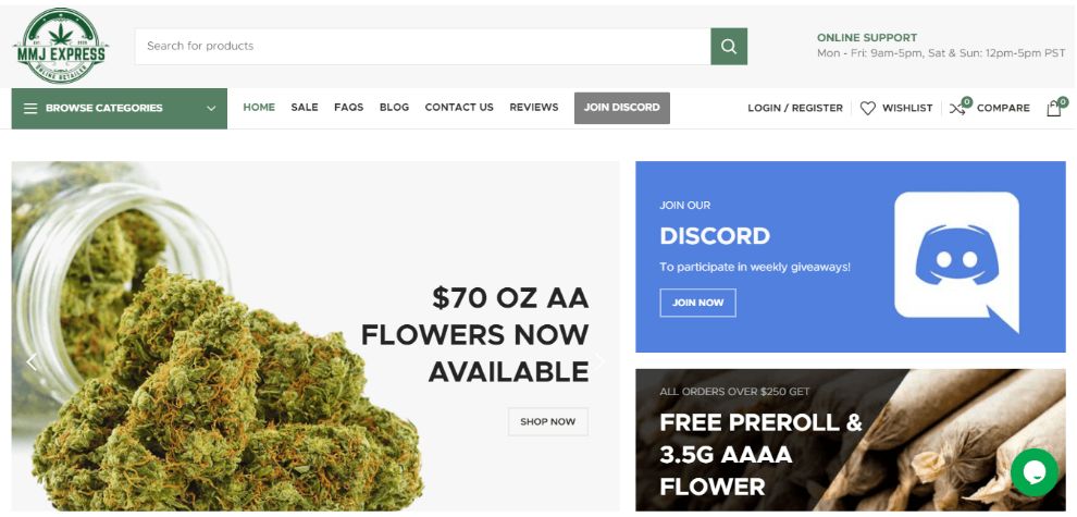 MMJ Express is many people’s first choice when they’re looking for weed stores online in Canada. 