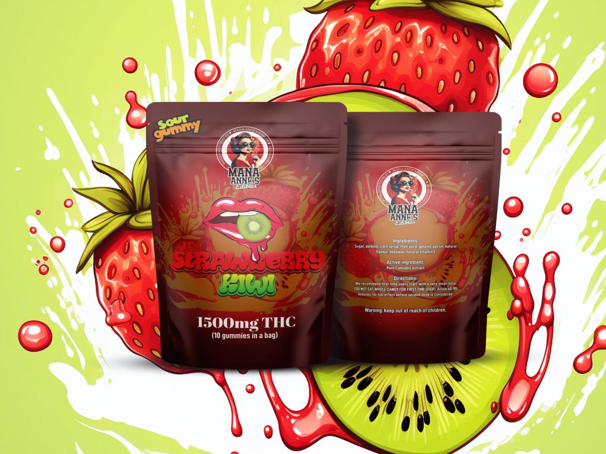 Buy Mama Anne’s Edibles – Strawberry Kiwi Gummy – 1500MG THC at MMJ Express Online Shop