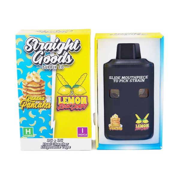 Buy Straight Goods – Dual Chamber Vape – Banana Pancakes + Lemon Rock Candy 6G THC at MMJ Express Online Shop