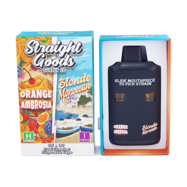 Buy Straight Goods – Dual Chamber Vape – Orange Ambrosia + Blonde Moroccan 6G THC at MMJ Express Online Shop