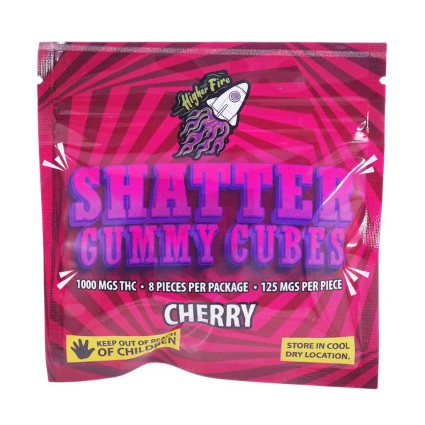 Buy Higher Fire Extracts - Shatter Gummy Cubes - Cherry 1000MG THC at MMJ Express Online Shop