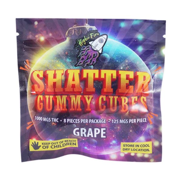 Buy Higher Fire Extracts - Shatter Gummy Cubes - Grape 1000MG THC at MMJ Express Online Shop