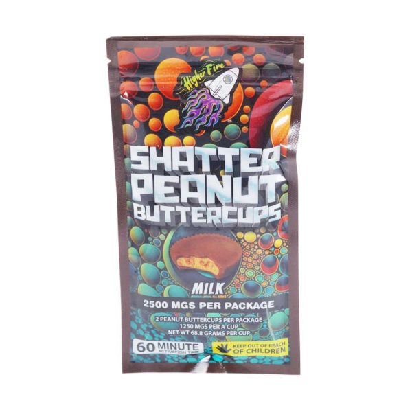 Buy Higher Fire Extracts - Shatter Peanut Butter Chocolate Cups 2500MG THC - MILK CHOCOLATE at MMJ Express Online Shop