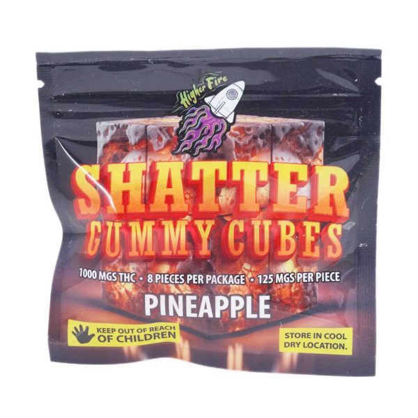 Buy Higher Fire Extracts - Shatter Gummy Cubes - Pineapple 1000MG THC at MMJ Express Online Shop