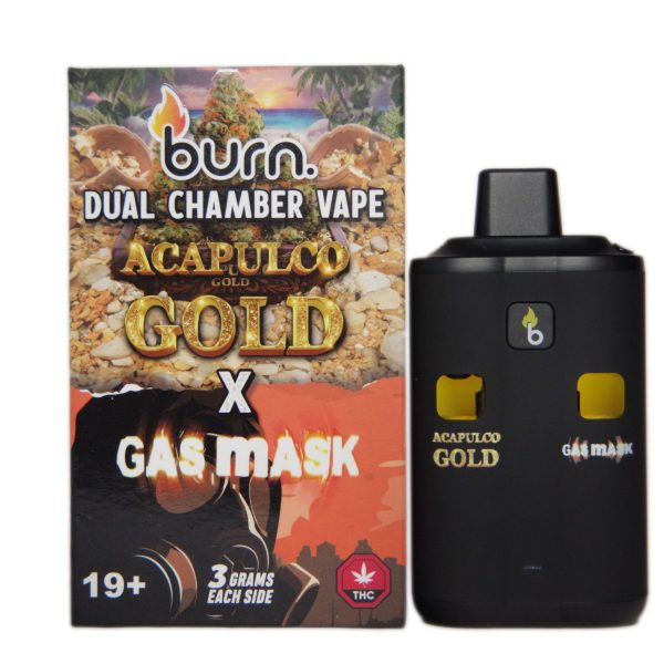 Buy Burn Extracts – Dual Chamber Disposable Vape – Acapulco Gold + Gas Mask 6G at MMJ Express Online Shop