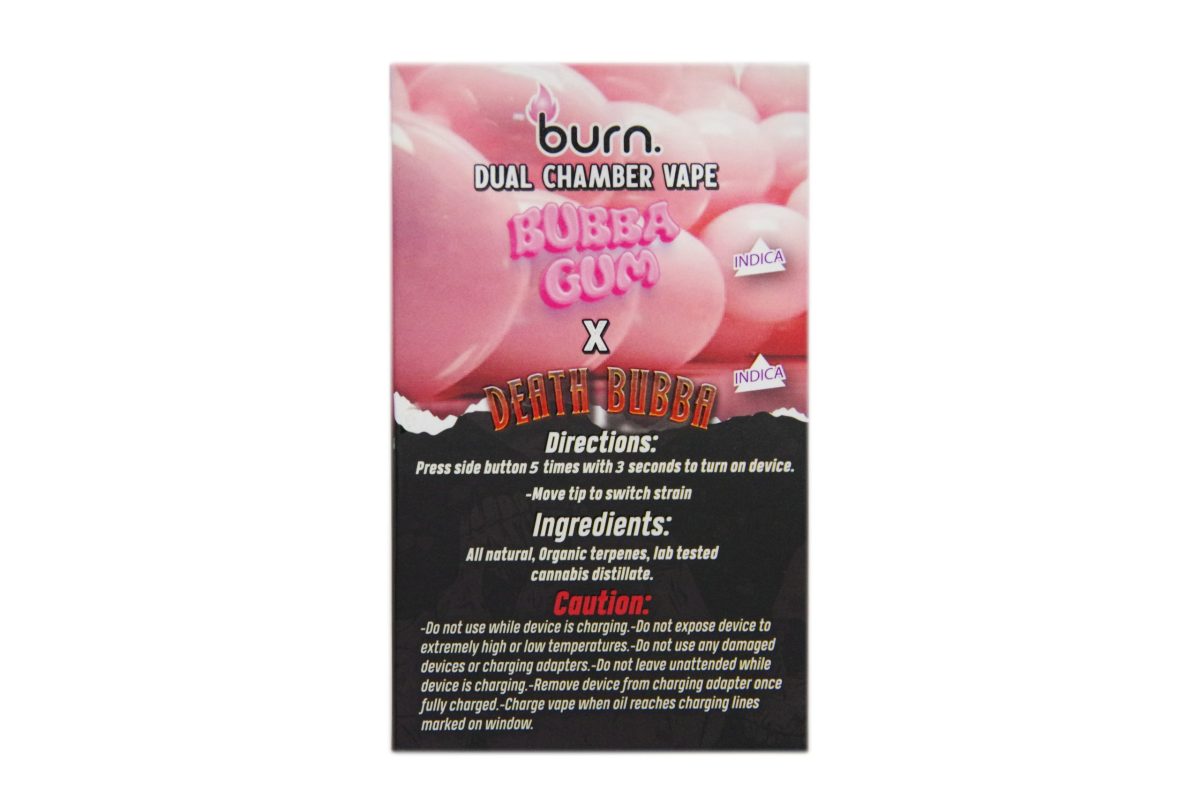 Buy Burn Extracts – Dual Chamber Disposable Vape – Bubba Gum + Death Bubba 6G at MMJ Express Online Shop