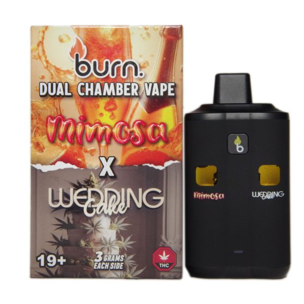 Buuy Burn Extracts – Dual Chamber Disposable Vape – Mimosa + Wedding Cake 6G at MMJ Express Online Shop
