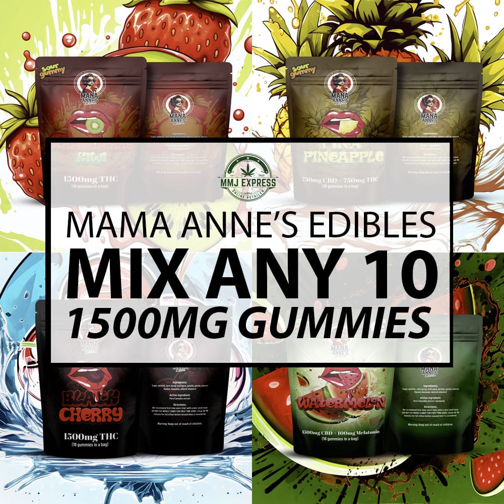 mmj-mnm--mama-edibles-10 Mama Anne's Edibles 1500mg Gummies – Mix & Match 10-Pack - Image 1
