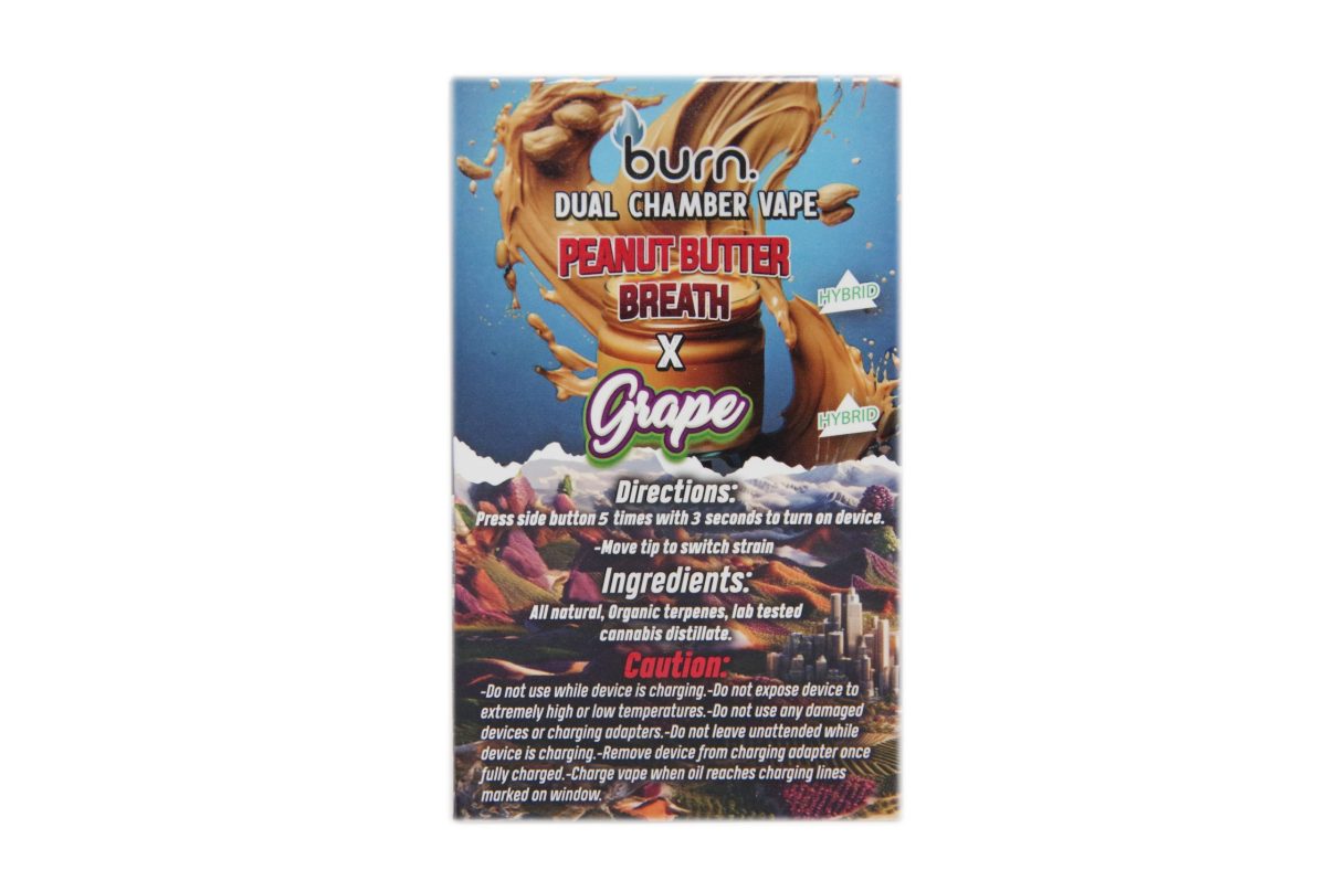 Buy Burn Extracts – Dual Chamber Disposable Vape – Peanut Butter Breath + Grape 6G at MMJ Express Online Shop