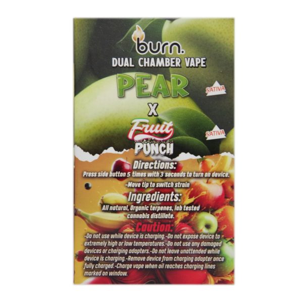 Buy Burn Extracts – Dual Chamber Disposable Vape – Pear + Fruit Punch 6G at MMJ Express Online Shop