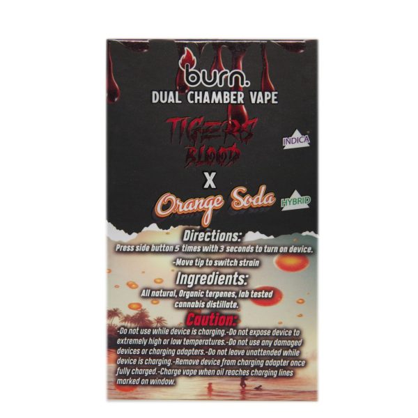 Buy Burn Extracts – Dual Chamber Disposable Vape – Tiger Blood + Orange Soda 6G at MMJ Express Online Shop