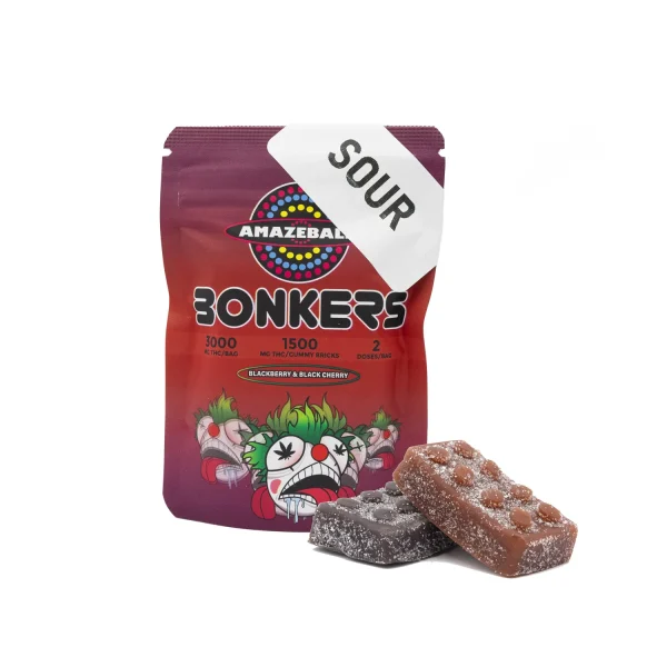 Buy Amazeballs Edibles – Bonkers Gummies SOUR – 3000MG THC at MMJ Express Online Shop