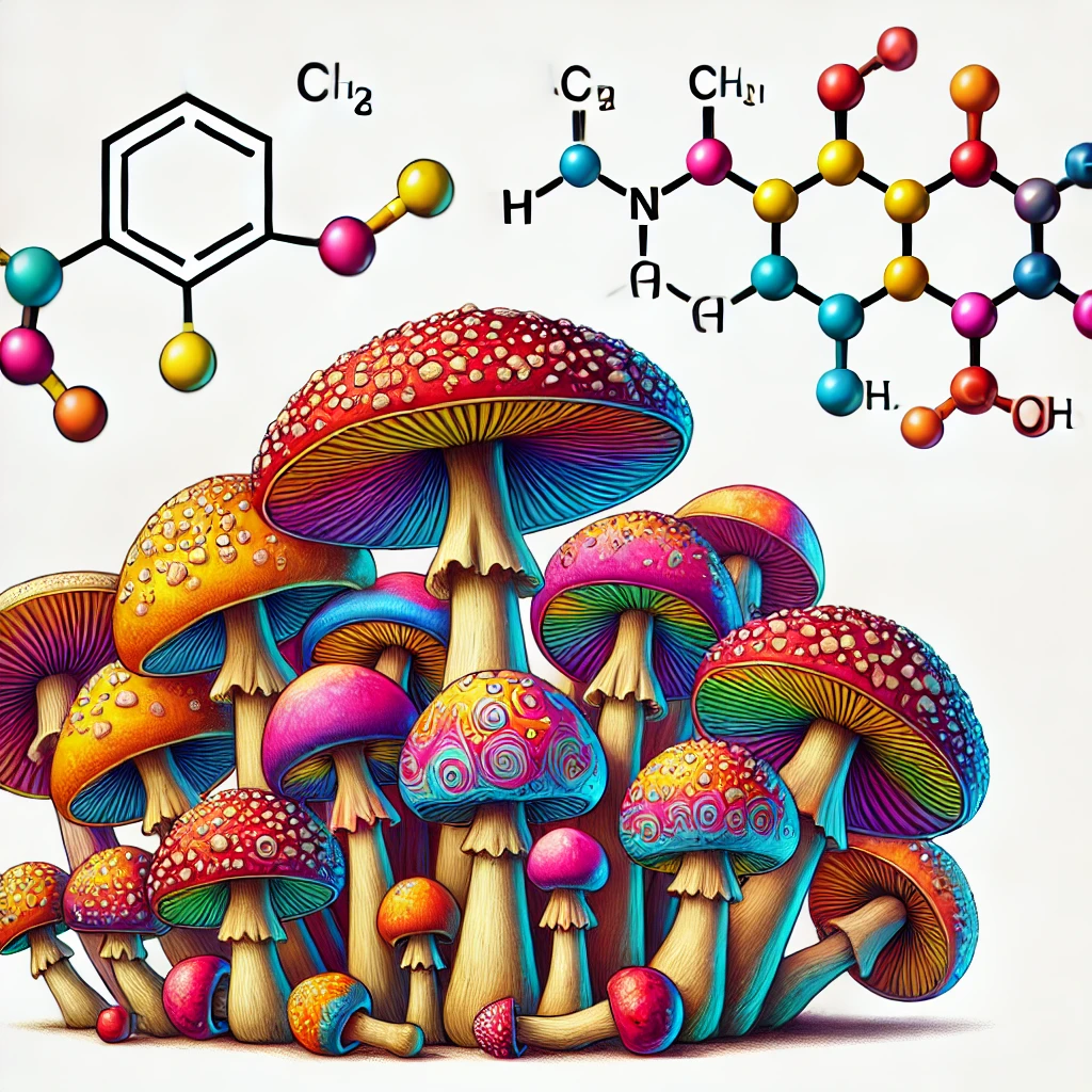 Picture showing substances that makes strongest magic mushrooms