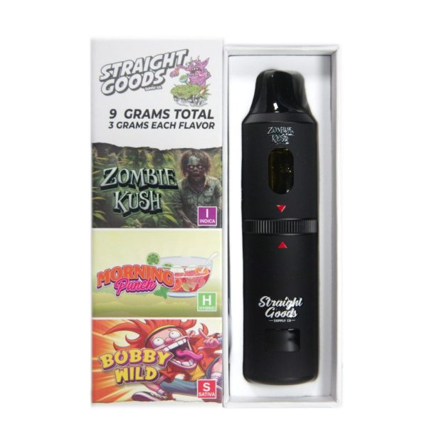 Buy Straight Goods - Triple Chamber Vape - Zombie Kush + Morning Punch + Bobby Wild (3 Grams + 3 Grams + 3 Gram) at MMJ Express Online Shop