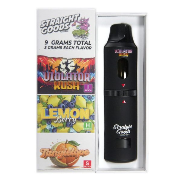 Buy Straight Goods - Triple Chamber Vape - Violator Kush + Lemon Berry + Tangielope (3 Grams + 3 Grams + 3 Gram) at MMJ Express Online Shop