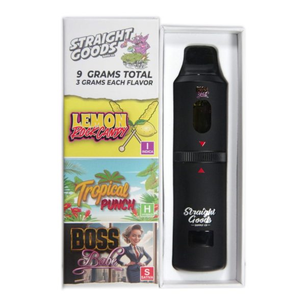 Buy Straight Goods - Triple Chamber Vape - Lemon Rock Candy + Tropical Punch + Boss Babe (3 Grams + 3 Grams + 3 Gram) at MMJ Express Online Shop