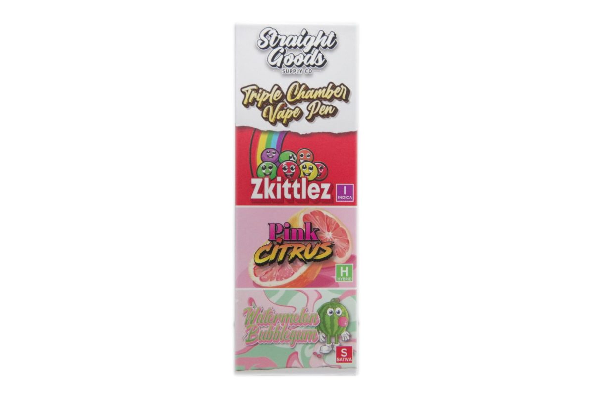 Buy Straight Goods - Triple Chamber Vape - Zkittlez + Pink Citrus + Watermelon Bubblegum (3 Grams + 3 Grams + 3 Gram) at MMJ Express Online Shop