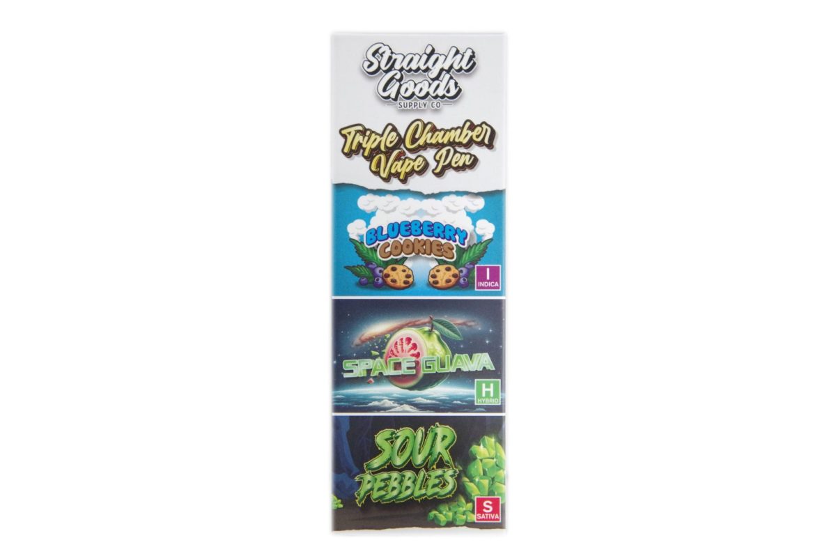 Buy Straight Goods - Triple Chamber Vape - Blueberry Cookies + Space Guava + Sour Pebbles (3 Grams + 3 Grams + 3 Gram) at MMJ Express Online Shop