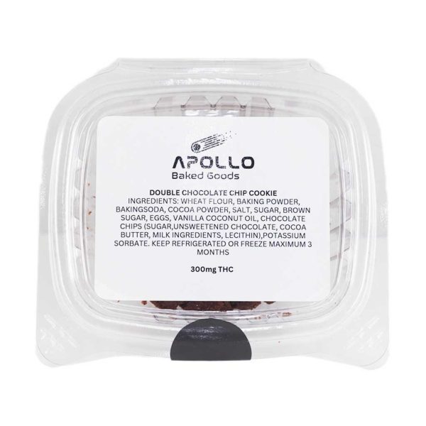 Buy Apollo Baked Goods - Double Chocolate Chip Cookies - 300mg THC at MMJ Express Online Shop