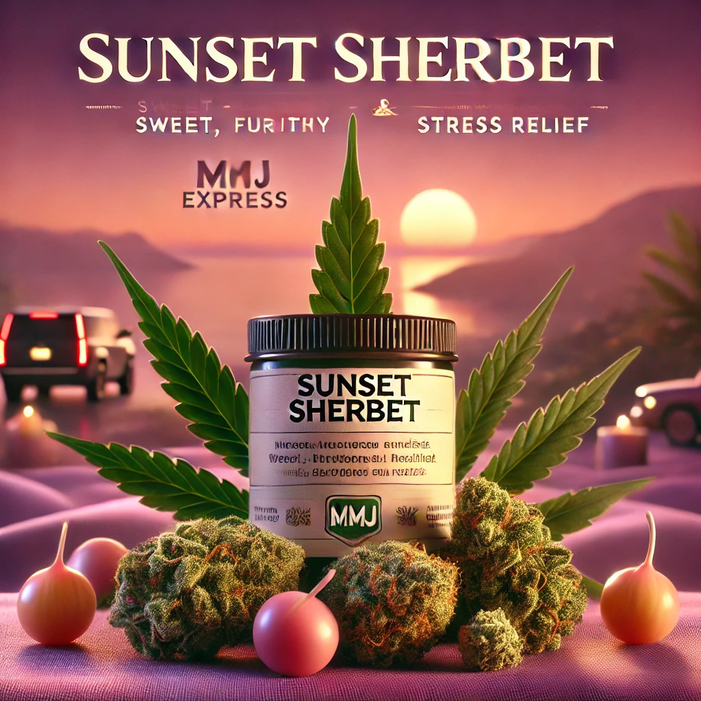 Why Sunset Sherbet is the Ideal Strain for Stress Relief at MMJ Express