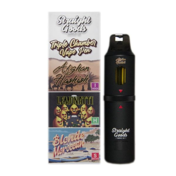 Buy Straight Goods - Triple Chamber Vape - Afghan Hashish + Lemonatti + Blonde Moroccan (3 Grams + 3 Grams + 3 Gram) at MMJ Express Online Shop