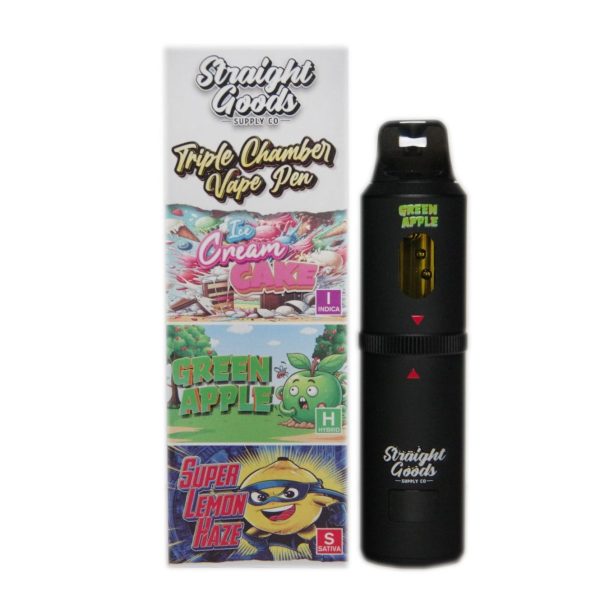 Buy Straight Goods - Triple Chamber Vape - Ice Cream Cake + Green Apple + Super Lemon Haze (3 Grams + 3 Grams + 3 Gram) at MMJ Express Online Shop