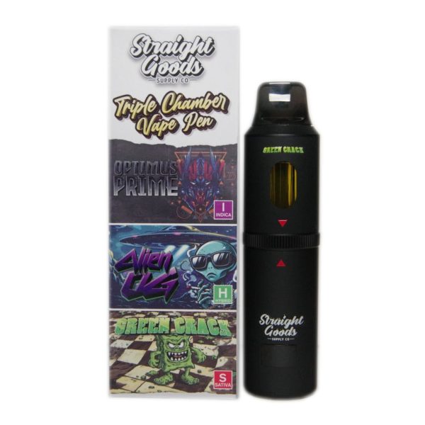 Buy Straight Goods - Triple Chamber Vape - Optimus Prime + Alien OG + Green Crack (3 Grams + 3 Grams + 3 Gram) at MMJ Express Online Shop