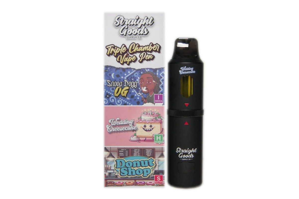 Buy Straight Goods - Triple Chamber Vape - Snoop Dogg OG + Wedding Cheesecake + Donut Shop (3 Grams + 3 Grams + 3 Gram) at MMJ Express Online Shop