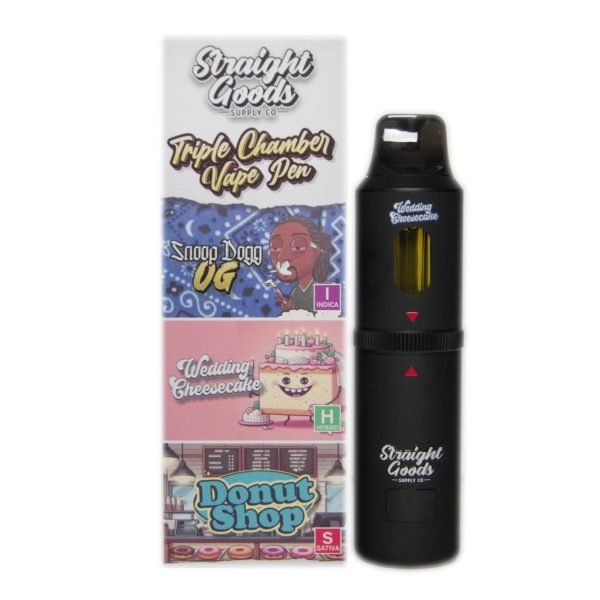 Buy Straight Goods - Triple Chamber Vape - Snoop Dogg OG + Wedding Cheesecake + Donut Shop (3 Grams + 3 Grams + 3 Gram) at MMJ Express Online Shop