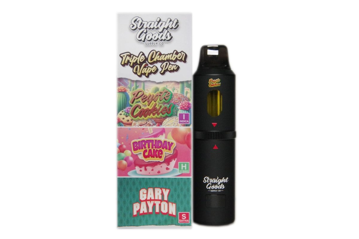 Buy Straight Goods - Triple Chamber Vape - Peyote Cookies + Birthday Cake + Gary Payton (3 Grams + 3 Grams + 3 Gram) at MMJ Express Online Shop