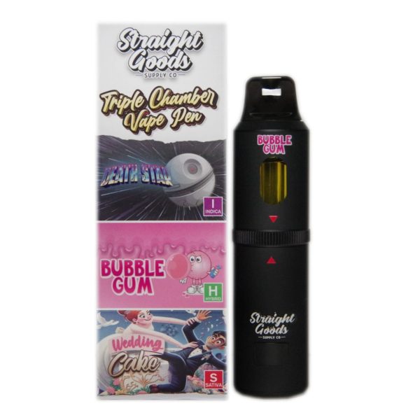 Buy Straight Goods - Triple Chamber Vape - Death Star + Bubble Gum + Wedding Cake (3 Grams + 3 Grams + 3 Gram) at MMJ Express Online Shop