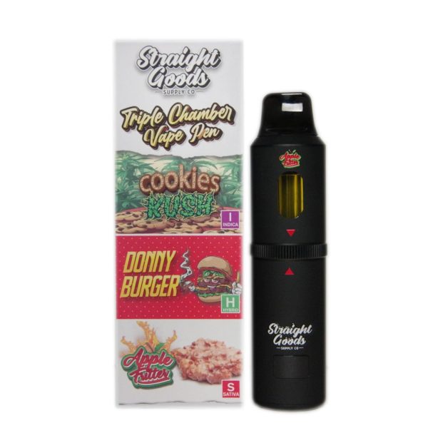 Buy Straight Goods - Triple Chamber Vape - Cookies Kush + Donny Burger + Apple Fritter (3 Grams + 3 Grams + 3 Gram) at MMJ Express Online Shop