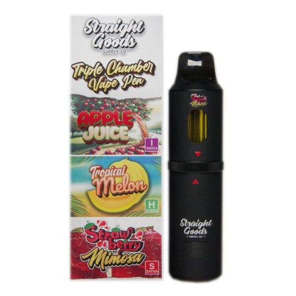 Buy Straight Goods - Triple Chamber Vape - Apple Juice + Tropical Melon + Strawberry Mimosa (3 Grams + 3 Grams + 3 Gram) at MMJ Express Online Shop