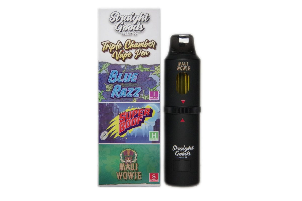 Buy Straight Goods - Triple Chamber Vape - Blue Raz + Super Boof + Maui Wowie (3 Grams + 3 Grams + 3 Gram) at MMJ Express Online Shop