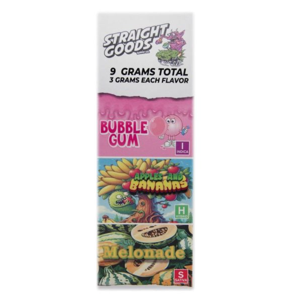 Buy Straight Goods - Triple Chamber Vape - Bubble Gum + Apples and Banana + Melonade (3 Grams + 3 Grams + 3 Gram) at MMJ Express Online Shop