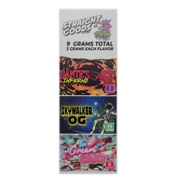 Buy Straight Goods - Triple Chamber Vape - Dante’s Inferno + Skywalker OG + Ice Cream Cake (3 Grams + 3 Grams + 3 Gram) at MMJ Express Online Shop