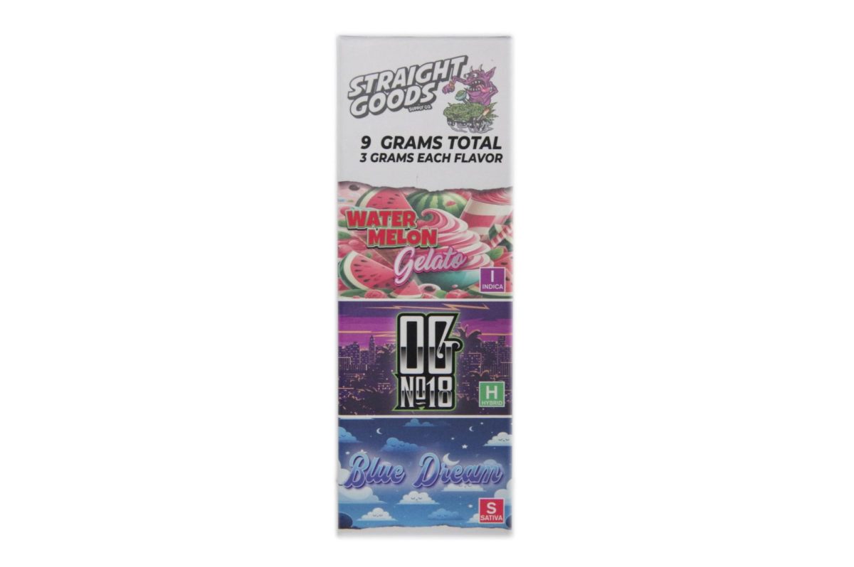 Buy Straight Goods - Triple Chamber Vape - Watermelon Gelato + OG No18 + Blue Dream (3 Grams + 3 Grams + 3 Gram) at MMJ Express Online Shop