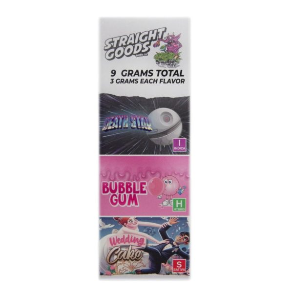 Buy Straight Goods - Triple Chamber Vape - Death Star + Bubble Gum + Wedding Cake (3 Grams + 3 Grams + 3 Gram) at MMJ Express Online Shop