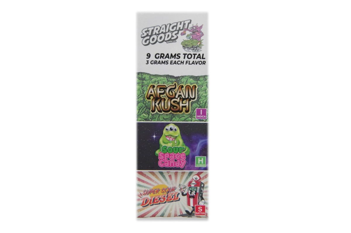 Buy Straight Goods - Triple Chamber Vape - Afghan Kush + Sour Space Candy + Super Sour Diesel (3 Grams + 3 Grams + 3 Gram) at MMJ Express Online Shop