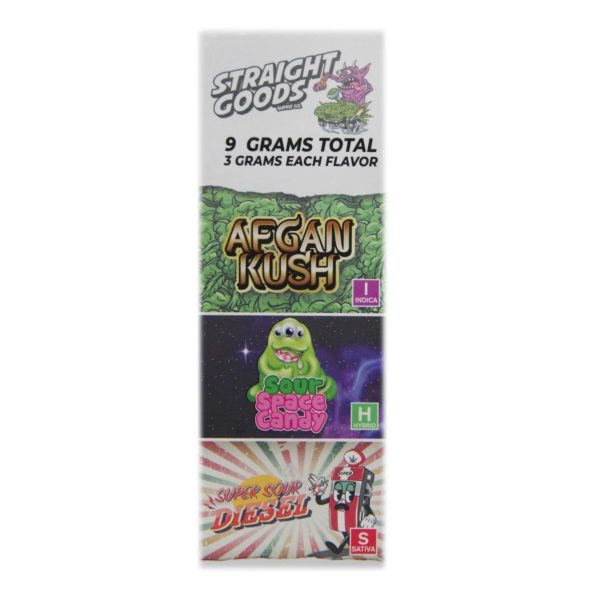 Buy Straight Goods - Triple Chamber Vape - Afghan Kush + Sour Space Candy + Super Sour Diesel (3 Grams + 3 Grams + 3 Gram) at MMJ Express Online Shop