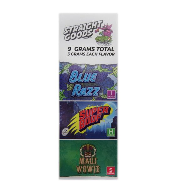 Buy Straight Goods - Triple Chamber Vape - Blue Raz + Super Boof + Maui Wowie (3 Grams + 3 Grams + 3 Gram) at MMJ Express Online Shop