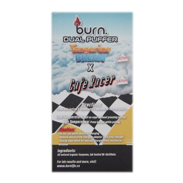 Buy Burn Extracts - Duel 3 Gram Puffer – Tangerine Dream + Cafe Racer (3 Grams + 3 Gram) at MMJ Express Online Shop