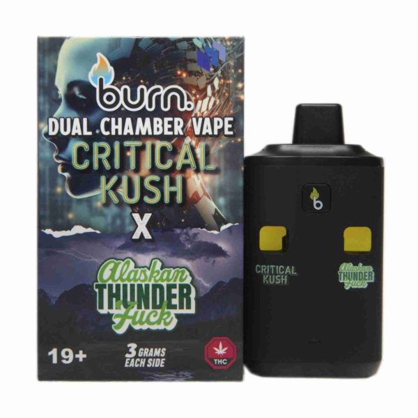Buy Burn Extracts - Dual Chamber Disposable Vape - Critical Kush + Alaskan Thunder Fuck (3+3 Gram) at MMJ Express Online Shop