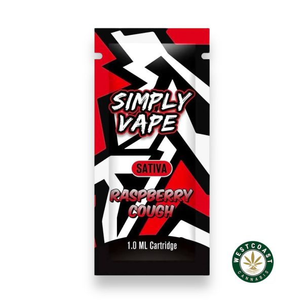Buy Simply Vapes – THC Cartridge – Raspberry Cough – 1ML at MMJ Express Online Shop