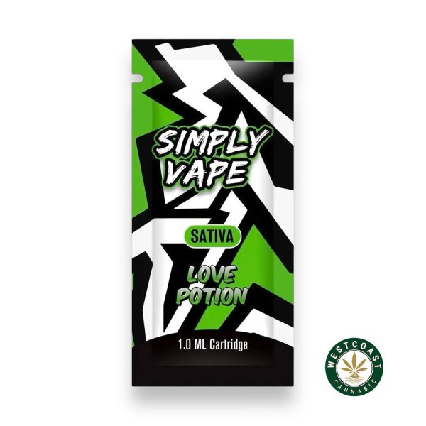 Buy Simply Vapes – THC Cartridge – Love Potion – 1ML at MMJ Express Online Shop