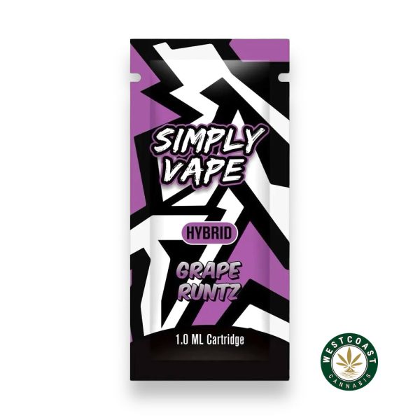 Buy Simply Vapes – THC Cartridge – Grape Runtz – 1ML at MMJ Express Online Shop