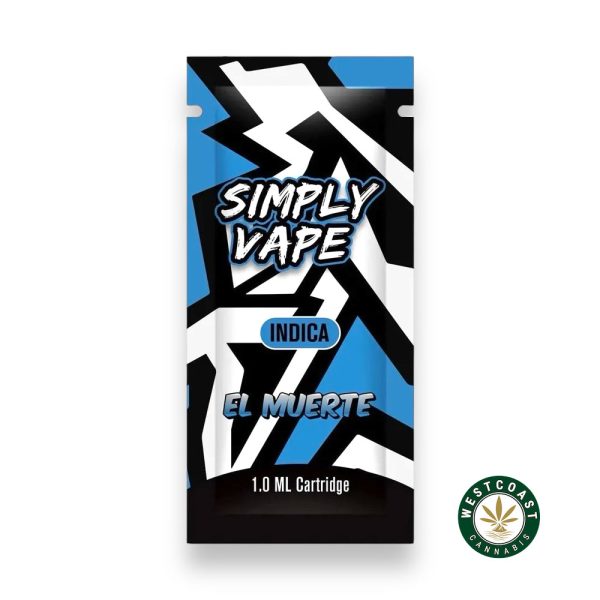 Buy Simply Vapes – THC Cartridge – El Muerte – 1ML at MMJ Express Online Shop