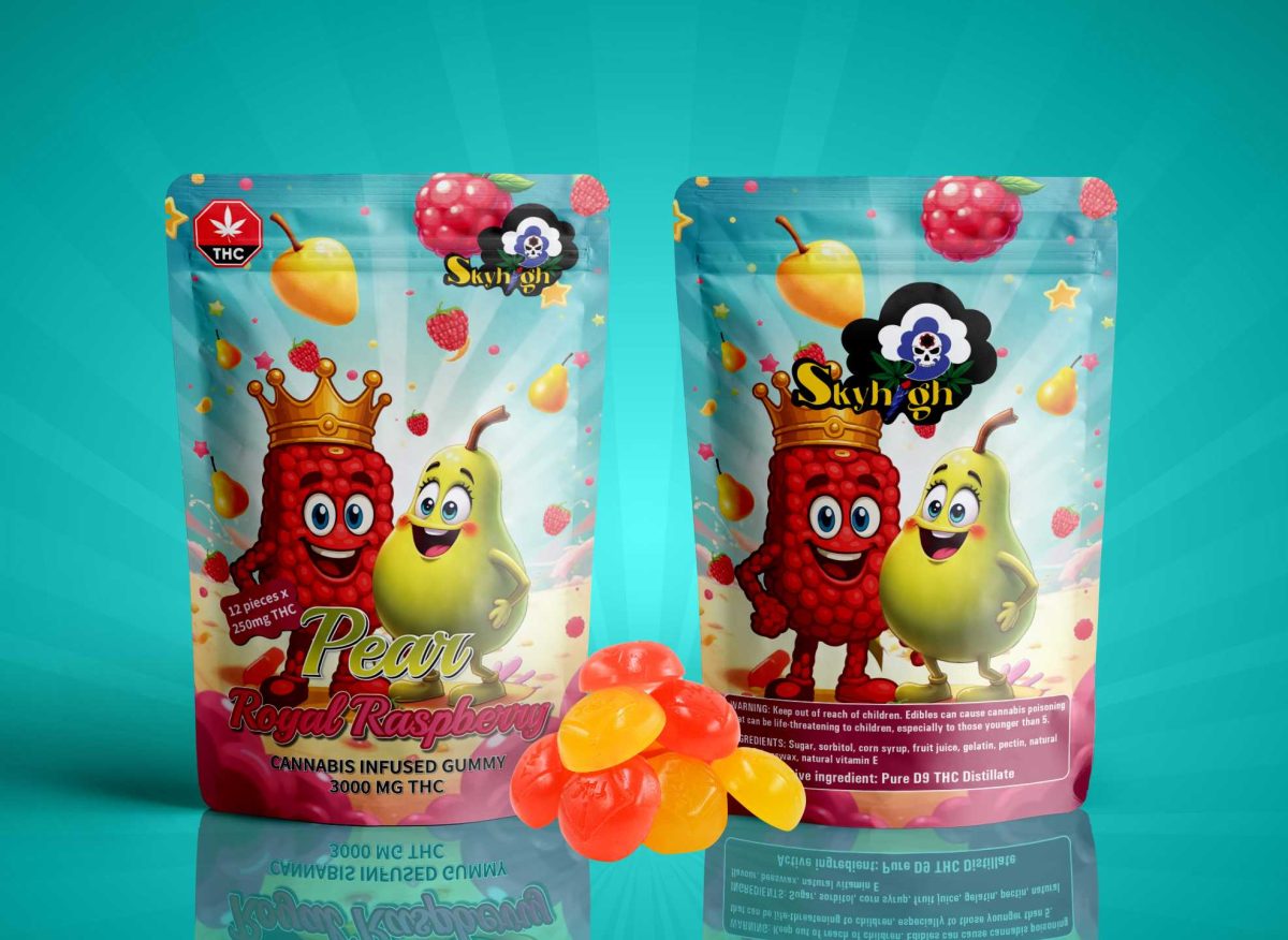 Buy Sky High Edibles - Pear + Royal Raspberry Gummy 3000mg THC at MMJ Express Online Shop