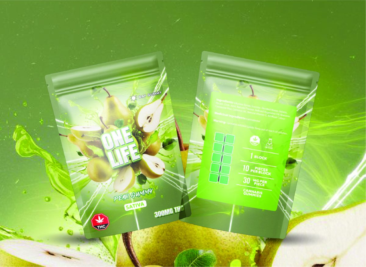Buy One Life Edibles - Pear Gummy - 300mg THC (Sativa) at MMJ Express Online Shop