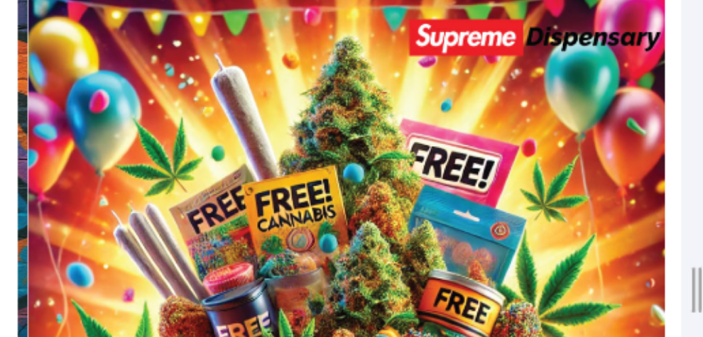 Supreme Dispensary Website Homepage